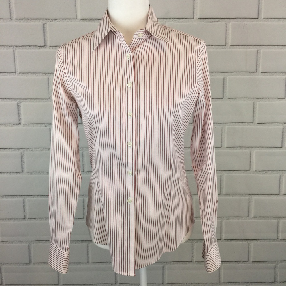 Brooks Brothers Striped, Tailored Fit Button Up 4